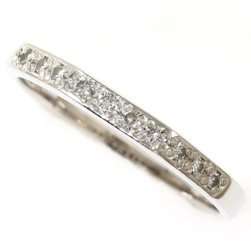 PT900 Platinum Ring, 1 Diamond (0.10ct), Total Weight 2.4g, Jewelry
